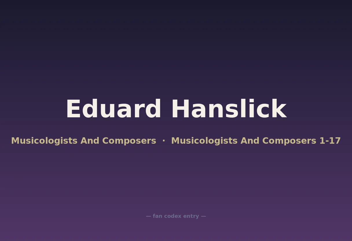 Eduard Hanslick