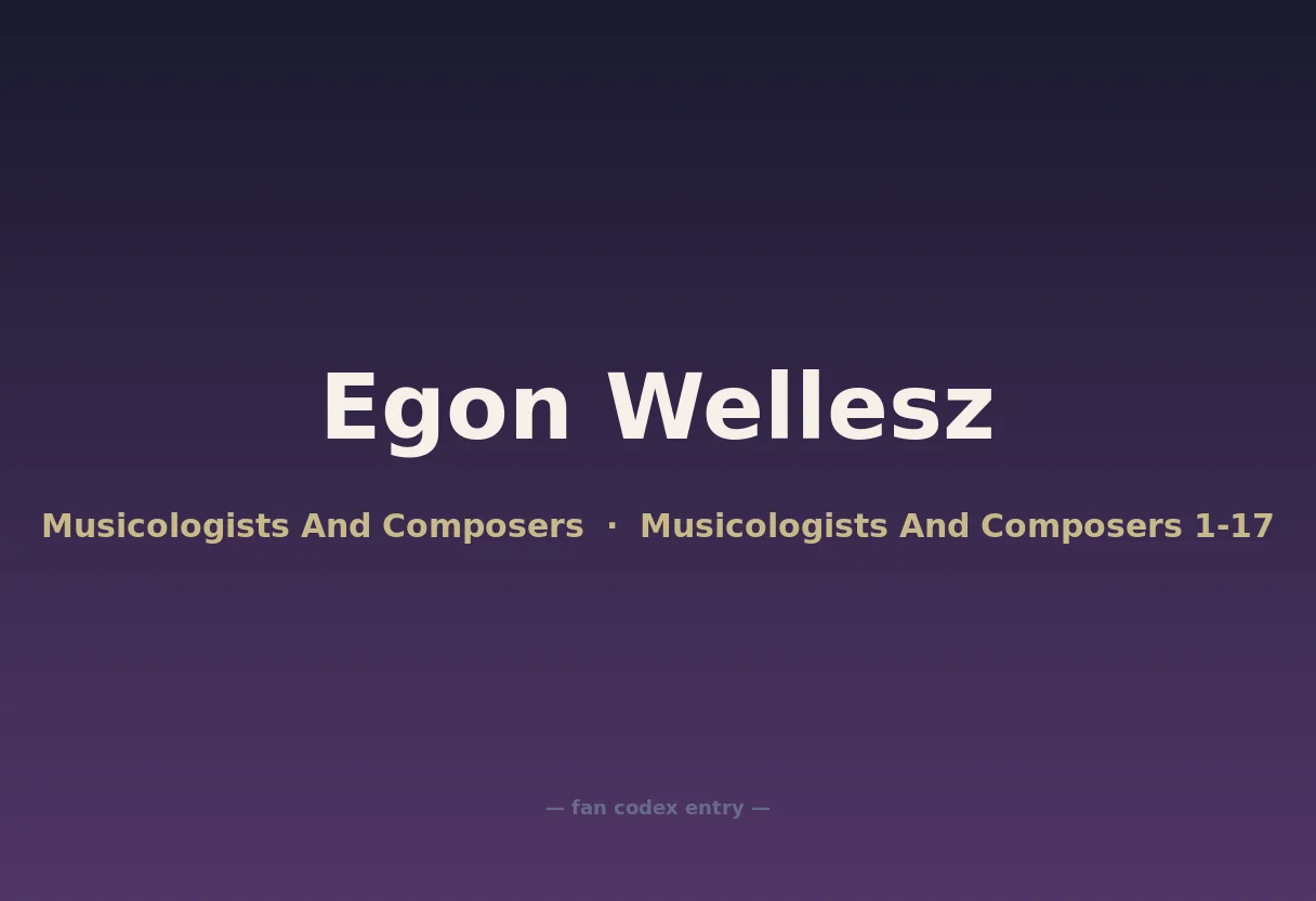 Egon Wellesz