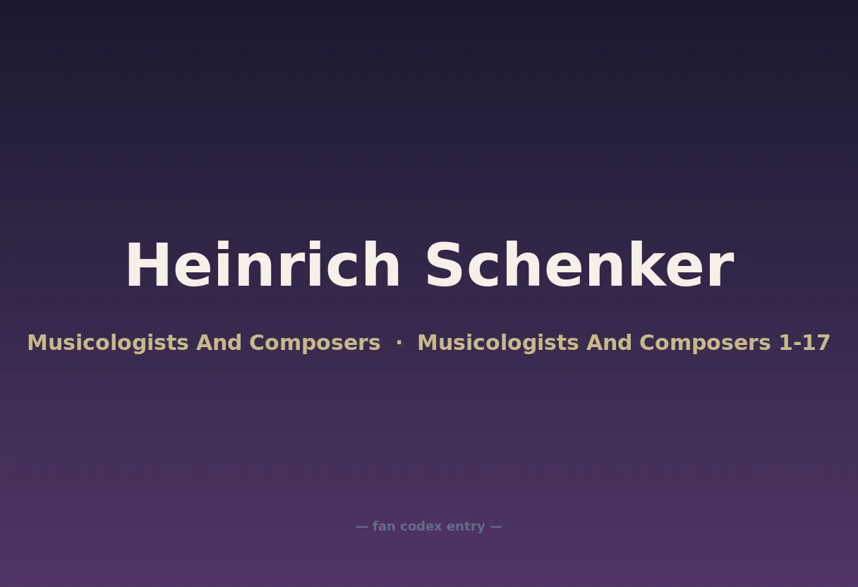 Heinrich Schenker