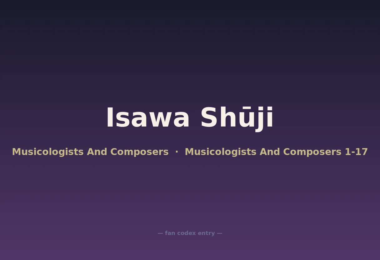 Isawa Shūji