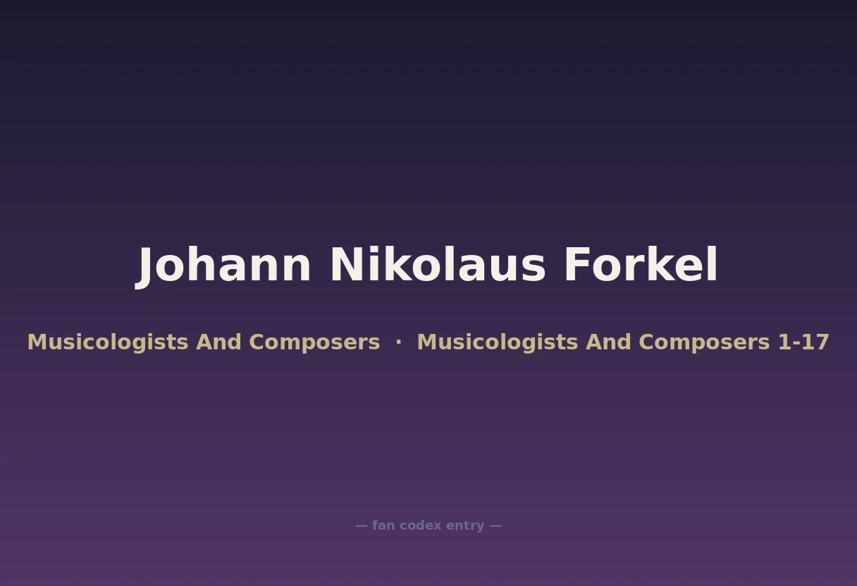 Johann Nikolaus Forkel