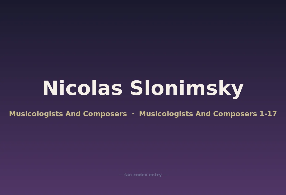 Nicolas Slonimsky